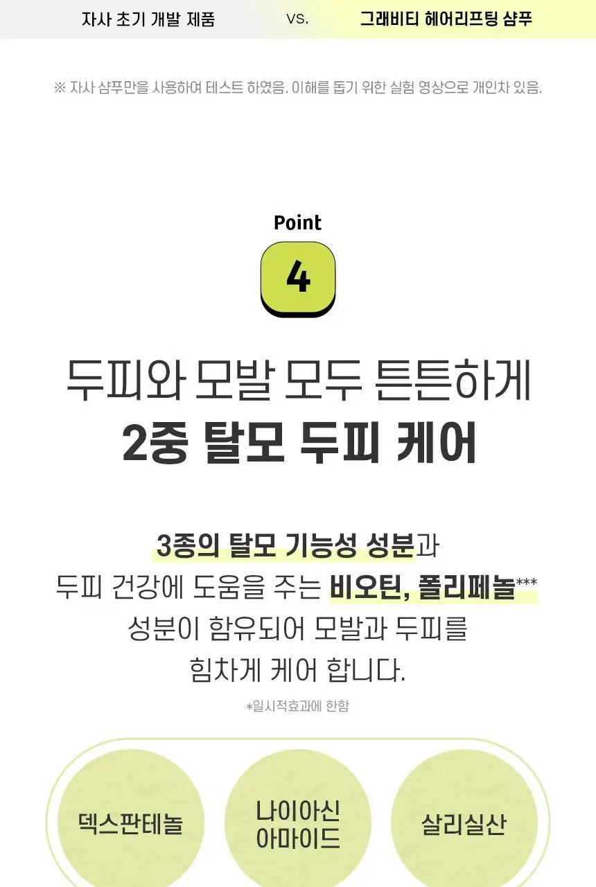 [카이스트특허기술] 그래비티 헤어리프팅 샴푸 스트롱 475ml+475ml 리필 기획(+30ml 2개 증정) 상세페이지 36